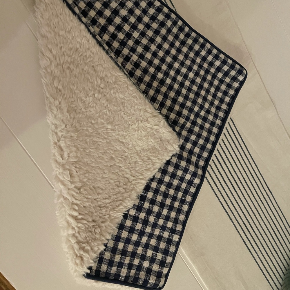 Pottery Barn checkered pillow 20x20